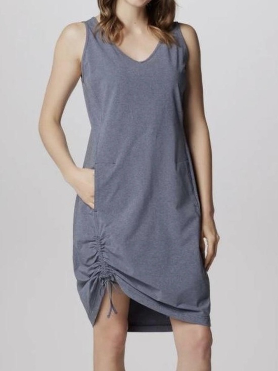 Columbia Dresses & Skirts - Columbia Women’s Anytime Casual Ruched Side V Tank Dress Heather Grey Size 3X
